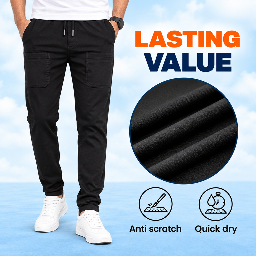 Fabulous Men's High Stretch Skinny Lycra Pants (Pack of 3) - Black, Dark-Blue And Grey Colors