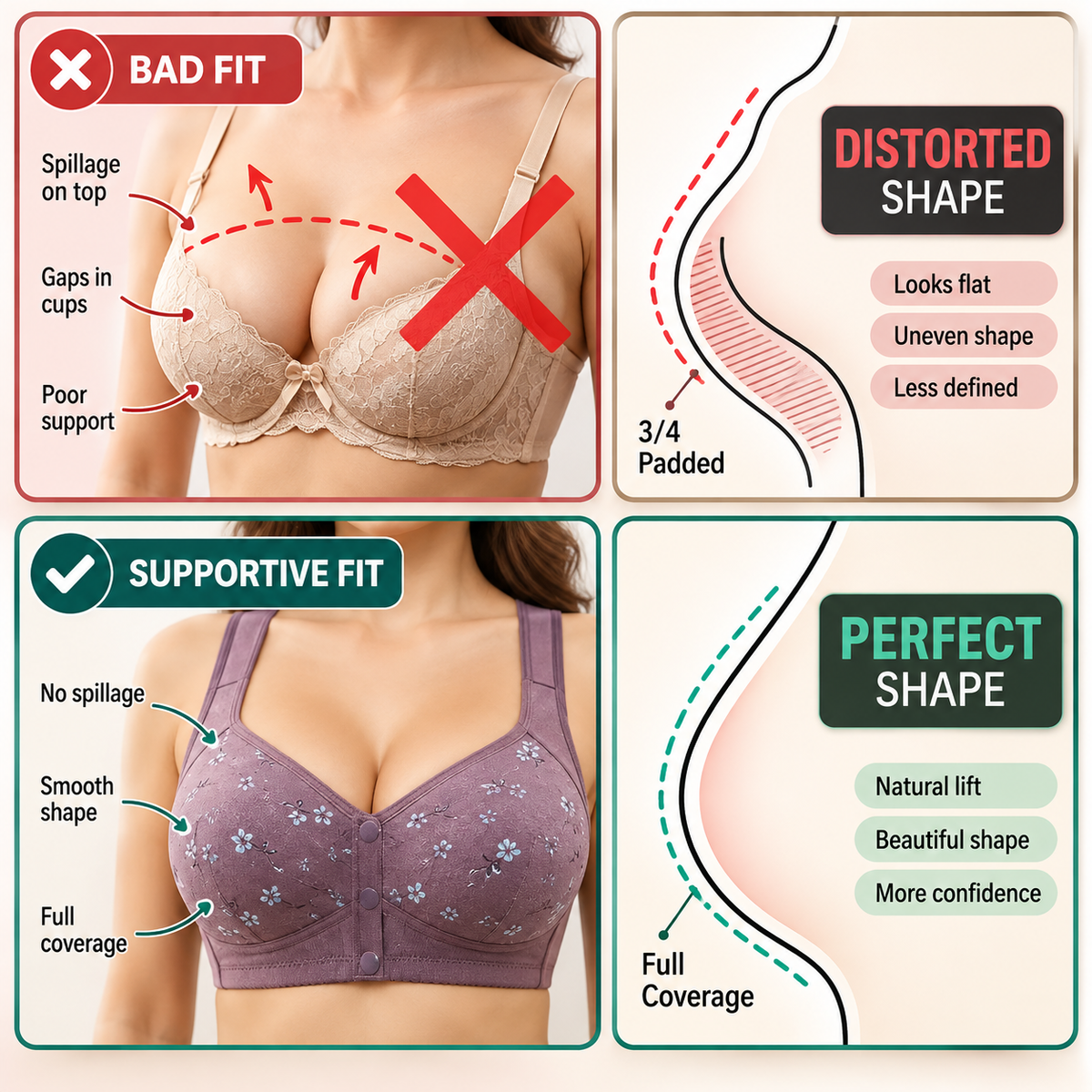 Women’s Soft & Stretchable  Daily Wear Air Bra (Pack of 5) - Free Size