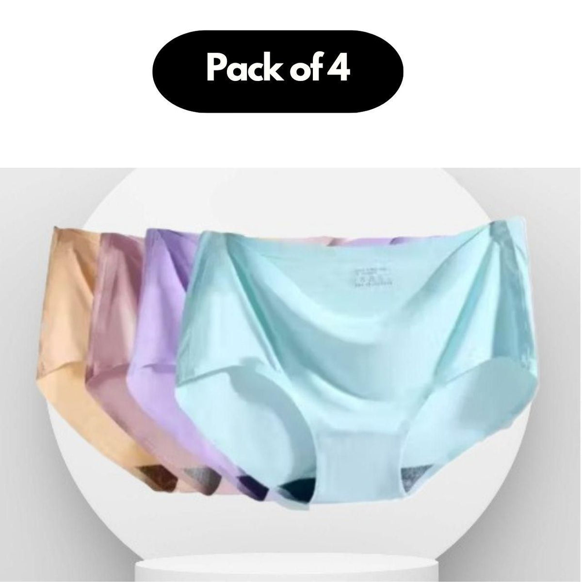 Women's Seamless Underwear for Women (Multicolor) (Pack of 4)Size = XXL