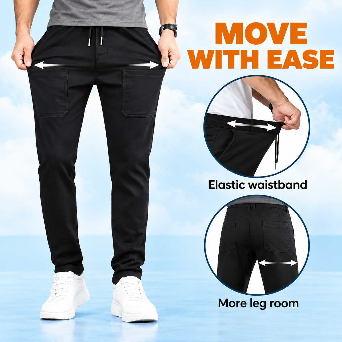 Fabulous Men's High Stretch Skinny Lycra Pants (Pack of 3) - Black, Dark-Blue And Grey Colors