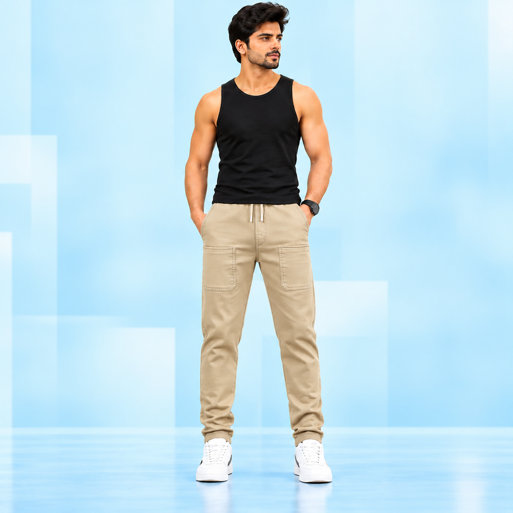 Fabulous Men's High Stretch Skinny Lycra Pants (Pack of 3) - Black, Dark-Blue And Grey Colors